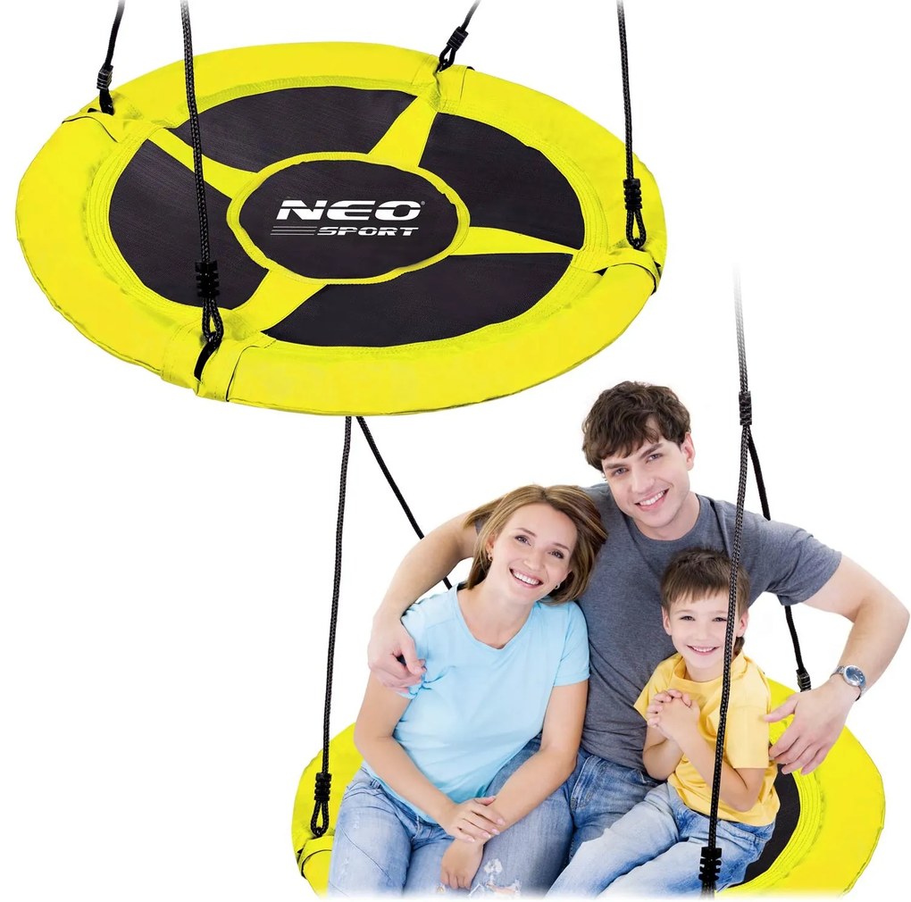 Neo-Sport Hojdačka Bocianie hniezdo Swingo XXL žltá 95 cm
