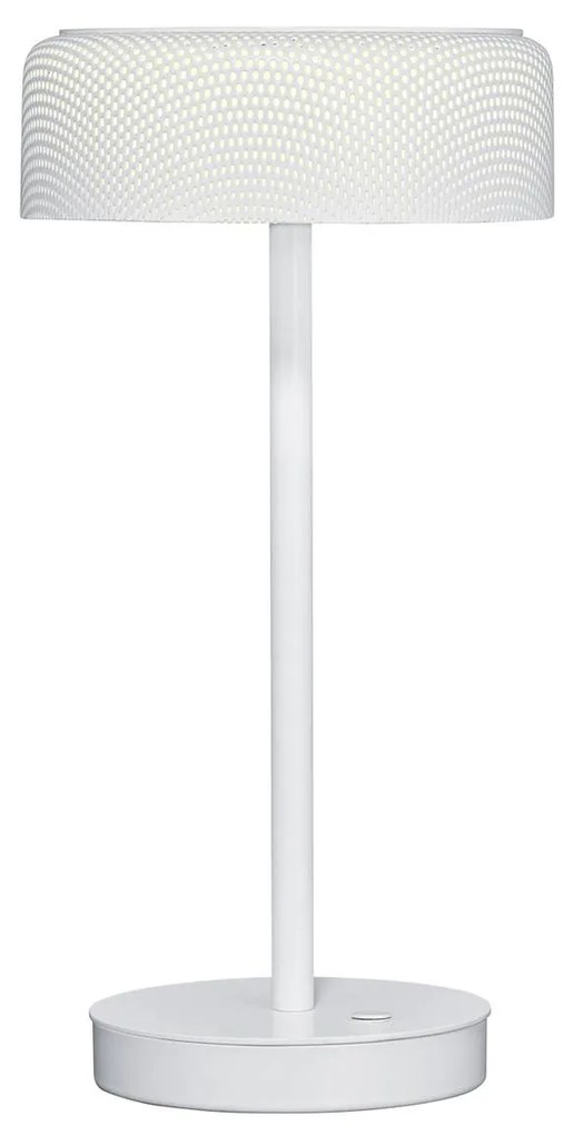 BANKAMP Mesh stolná LED lampa so stmievačom, biela