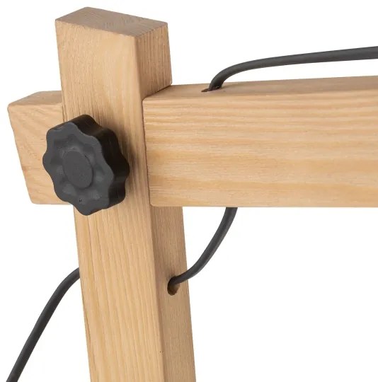 Stolná lampa OSLO 1xE27/15W/230V borovica/čierna