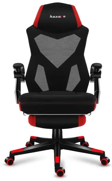 Ergonomické  herné červené kreslo s opierkou nôh COMBAT 3.0