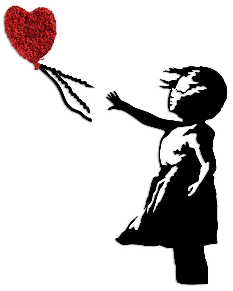 Nástenná dekorácia Banksy 13-1 čierna/červená