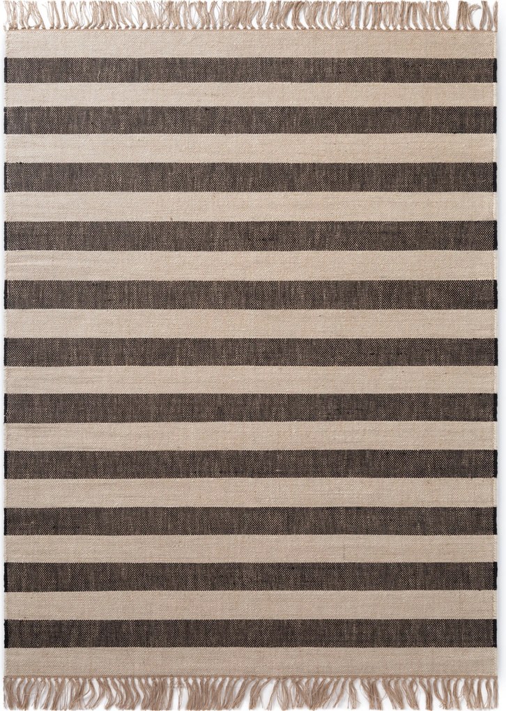 Hanse Home, Kusový koberec Handloom 106334 Playa White Black, 120x170, čiernobiela, chodba / predsieň