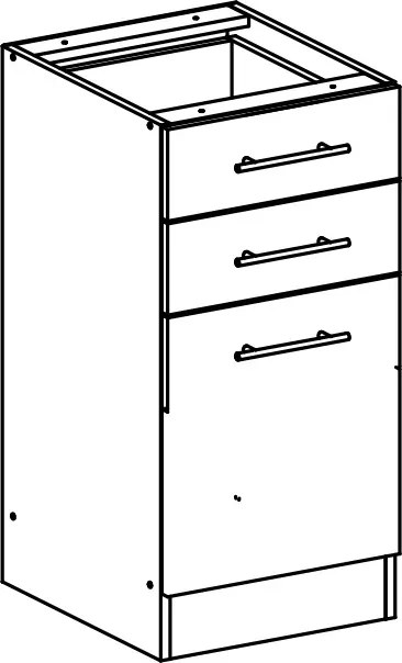 Dolná kuchynská skrinka Fabiana S-40SZ2 - biela
