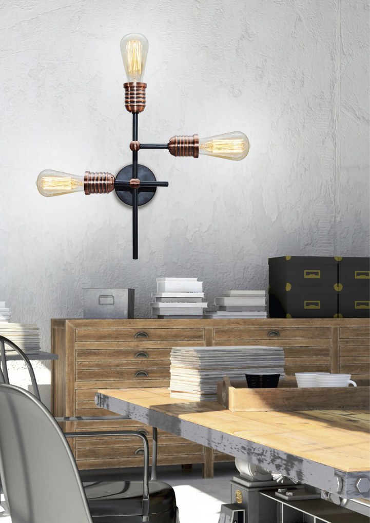 Candellux KIRIMU 3X60W E27 Black 33-66893