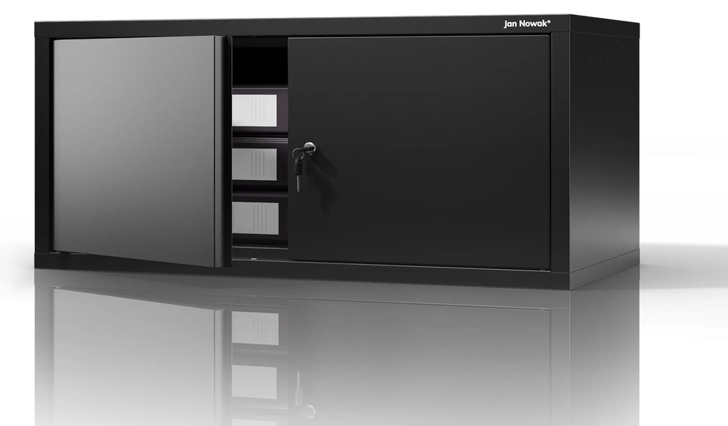 Nadstavec na šatníkovú skriňu EWA Compact 800 x 380 x 400 mm, čierny