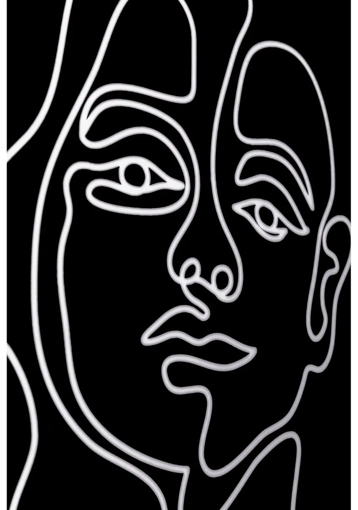 Face Woman obraz čierno-biely 60x80 cm