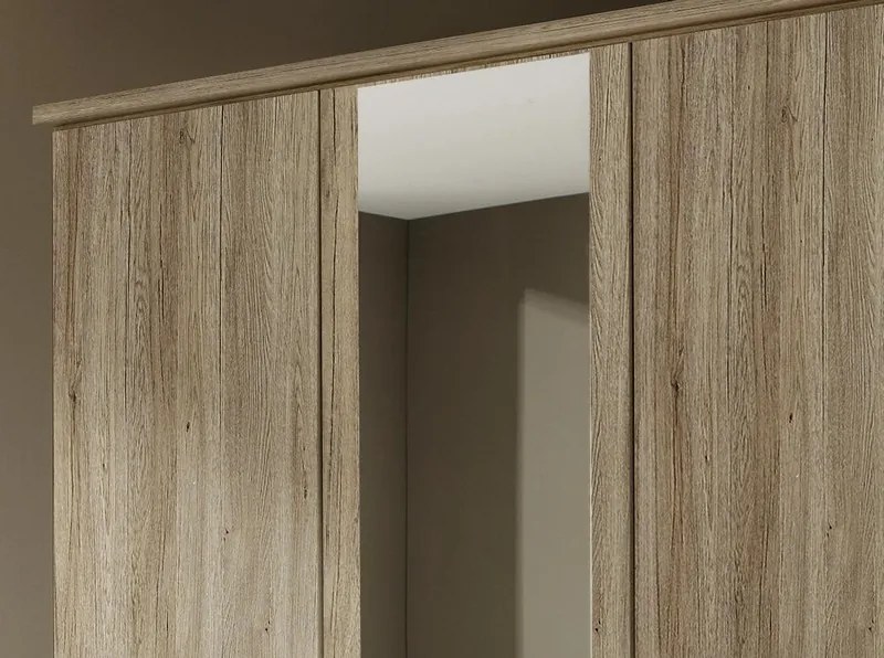 Šatníková skriňa Bremen, 136 cm, dub san remo