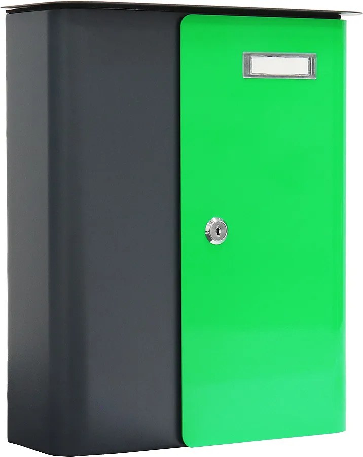 Rottner Vodotesná poštová schránka SPLASHY Antracit + neónová zelená