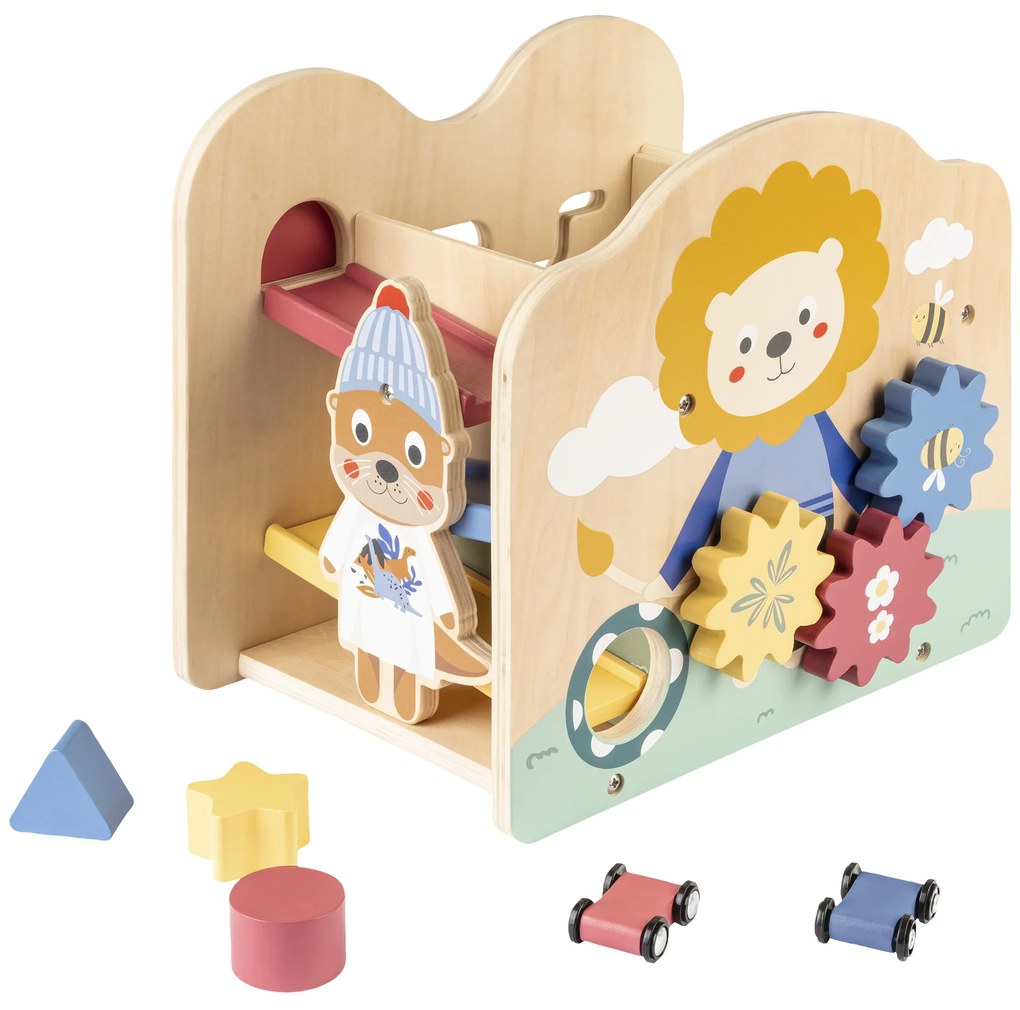 lupilu® Drevený vozík/Kocka na rozvoj motoriky (kocka na rozvoj motoriky) (100367679)