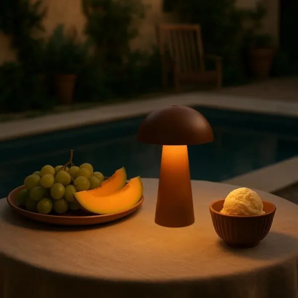 Rabalux 76039 - LED stmievateľná dotyková vonkajšia lampa MIREO 1,5W/5V IP44 1200 mAh USB hnedá