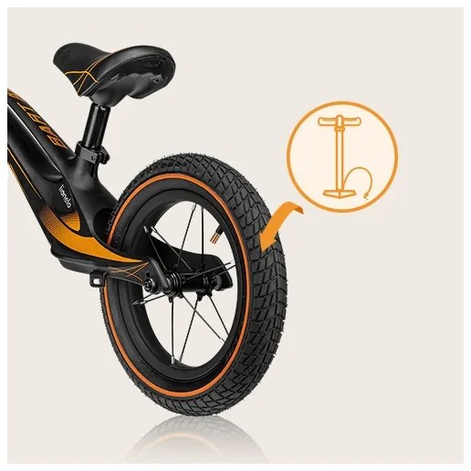 Lionelo - Odrážadlo BART AIR čierna/oranžová