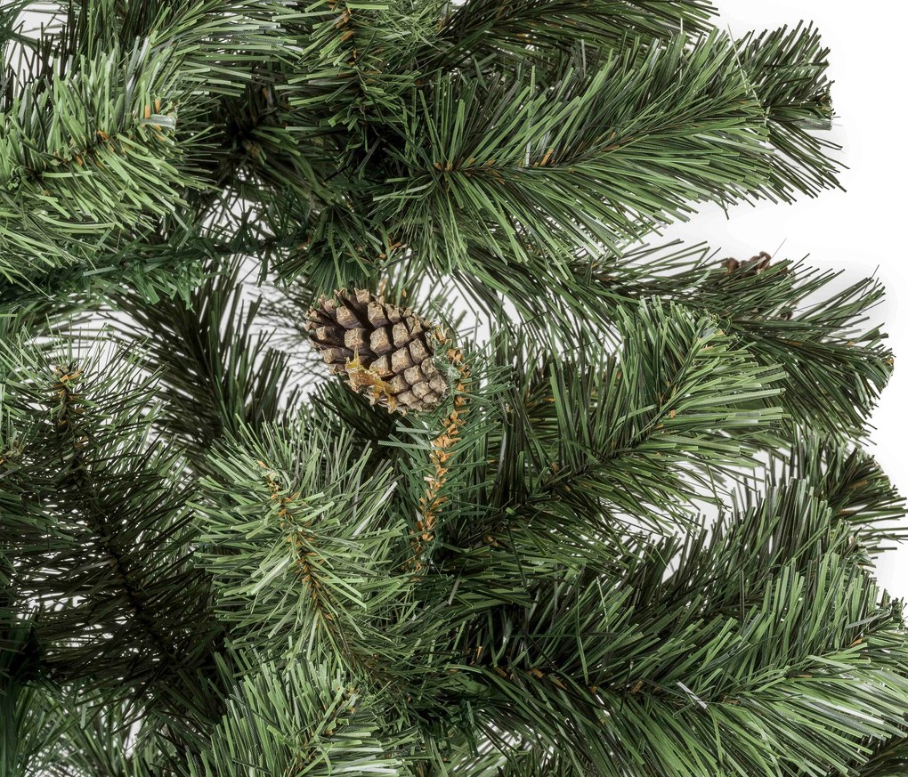Vianočný stromček 150 cm so šiškami + umelohmotný stojan AGA MR3229