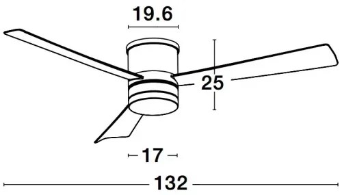 Stropný ventilátor Silky 13.2 biele s diaľkovým ovládaním