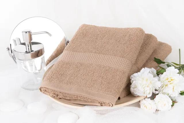 XPOSE ® Froté ručník VERONA 3ks - kavová 30x50 cm