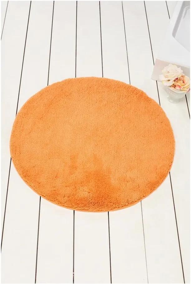 Oranžová kúpeľňová predložka Colors of Cap, ⌀ 90 cm