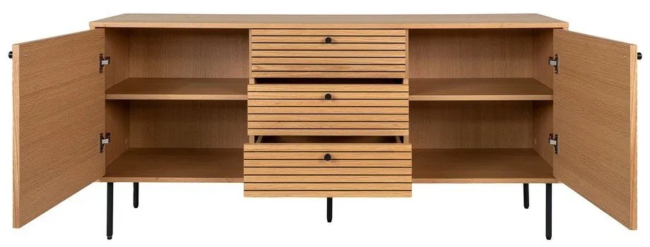 Nízka komoda v dekore duba v prírodnej farbe 150x74 cm Kyoto – House Nordic