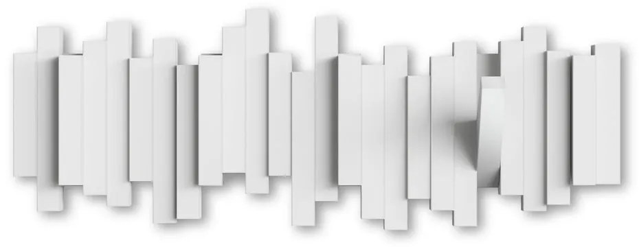 Biely plastový nástenný vešiak Sticks - Umbra
