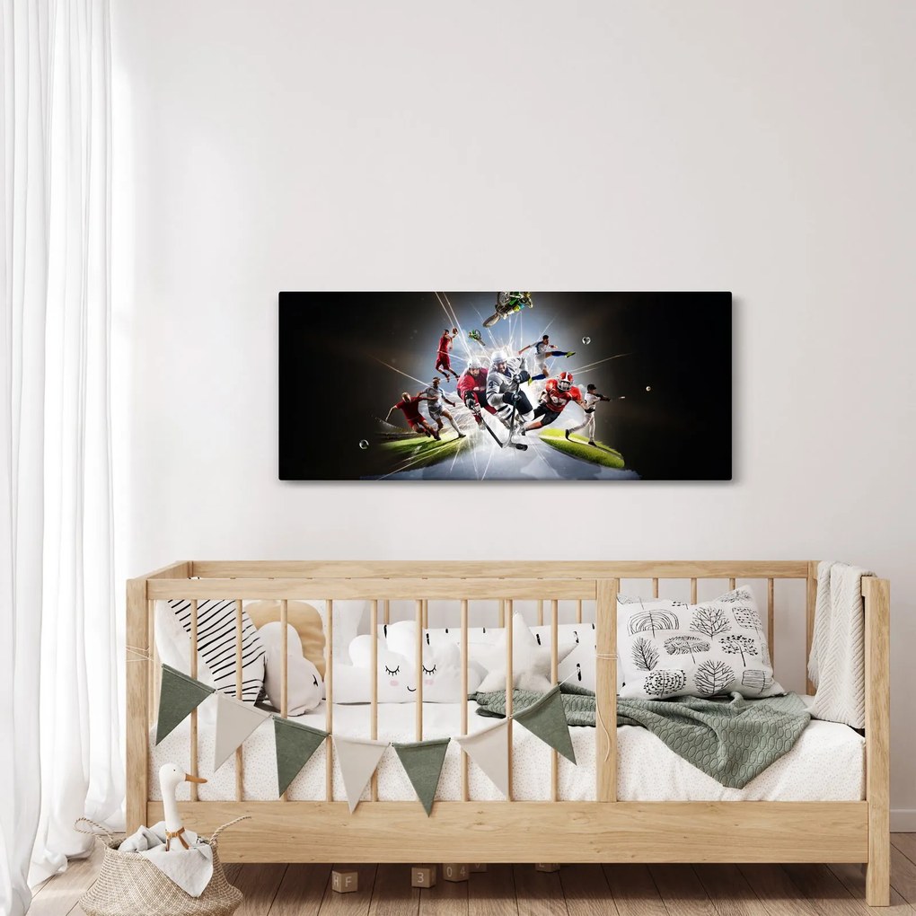 Obraz - Športovci (120x50 cm)
