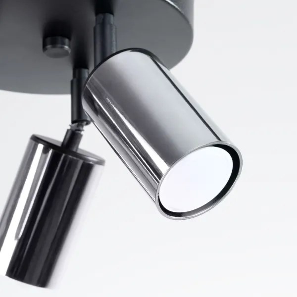 Sollux SL.1369 - Bodové svietidlo WINX 3xGU10/10W/230V čierna/chróm