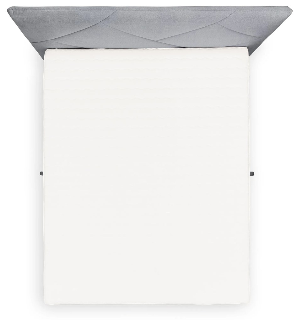 Posteľ Boxspring Wasil 180x200 s úložným priestorom - popolavý hydrofóbny zamat Element 24