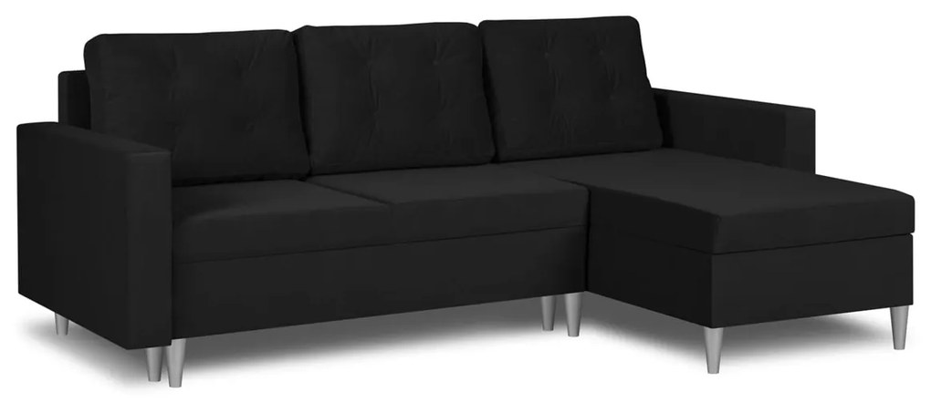 Rohová sedacia súprava s funkciou spania GEST Čierna