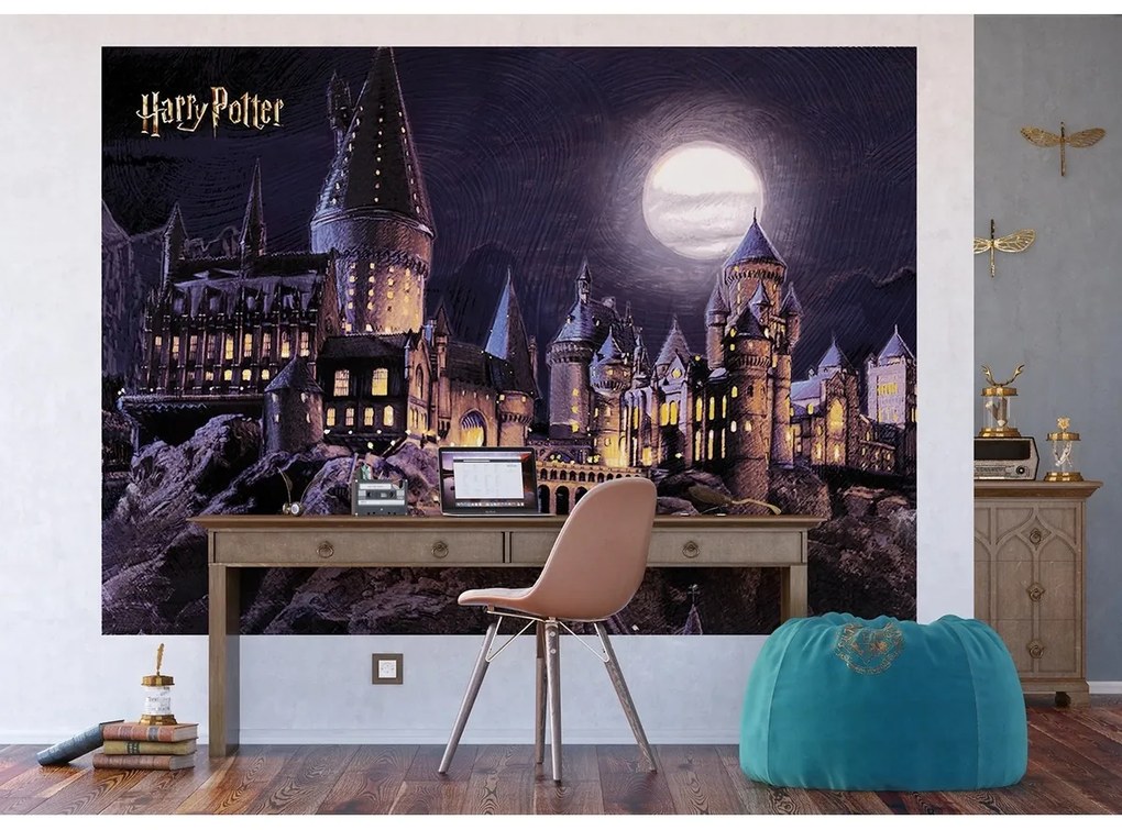 Detská fototapeta Harry Potter Hogwarts Moon 252 x 182 cm, 4 diely