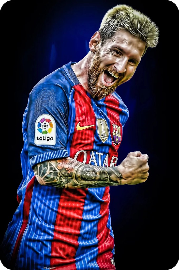 MESSI 2 - textilná nálepka na stenu