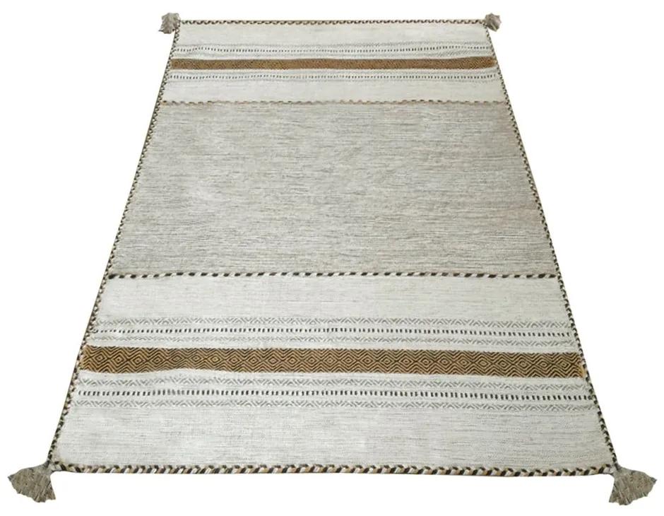 Béžový bavlnený koberec Webtappeti Antique Kilim, 160 x 230 cm