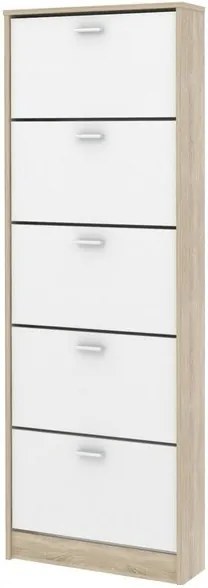 Sconto Skrinka na topánky DA15 dub sonoma/biela
