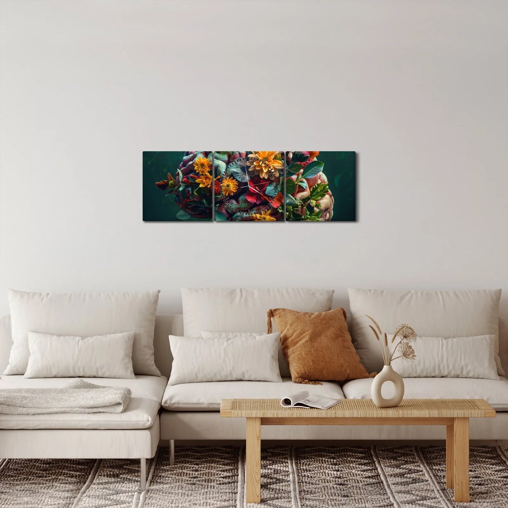 Obraz - Rozum (s hodinami) (90x30 cm)
