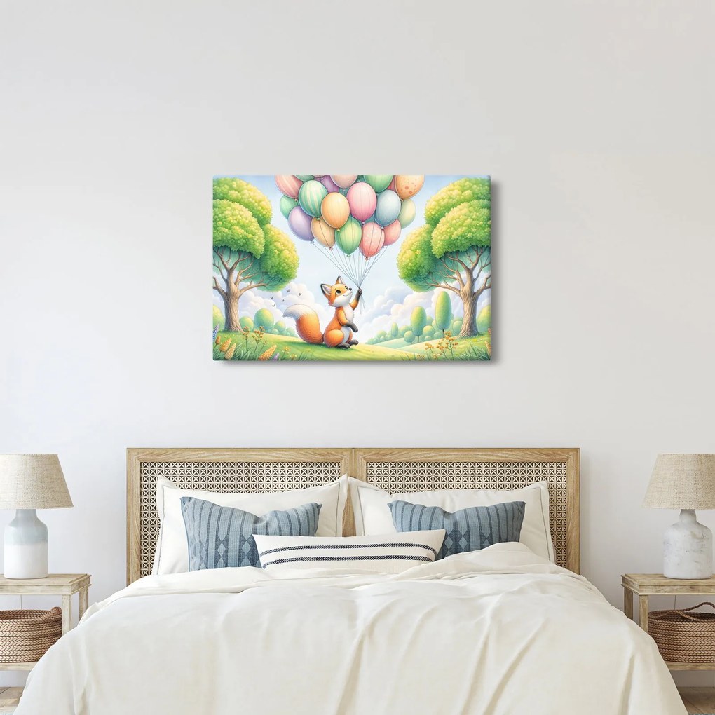 Obraz – Šťastná líška (90x60 cm)