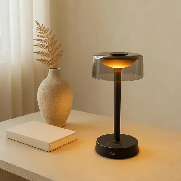 Brilliant - LED stmievateľná nabíjateľná dotyková stolná lampa RAZOR LED/2,5W/5V 2700K IP44 čierna