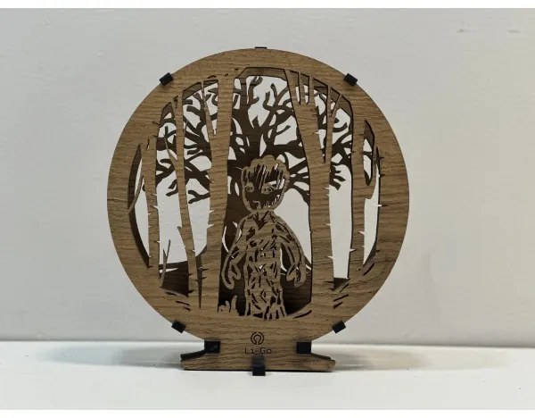 Li-Go 23613/DUB2 - stmievateľná LED stolová dekorácia LED/12W/230V 20x22 cm dub