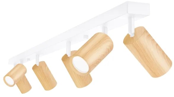 Brilagi - Bodové svietidlo SELE 6xGU10/30W/230V biela/dekor duba