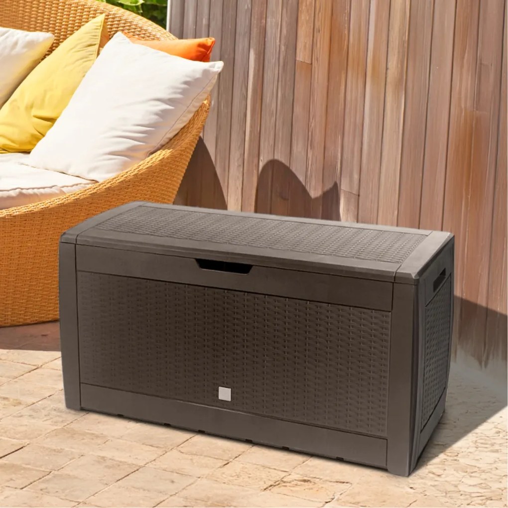 Odkladací box RATO, 310L, 119x48x60cm, hnedá Prosperplast