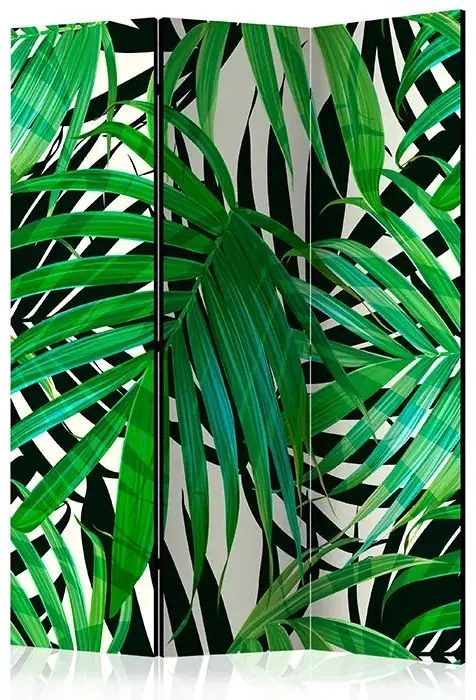 Paraván - Tropical Leaves [Room Dividers] Veľkosť: 135x172, Verzia: Akustický