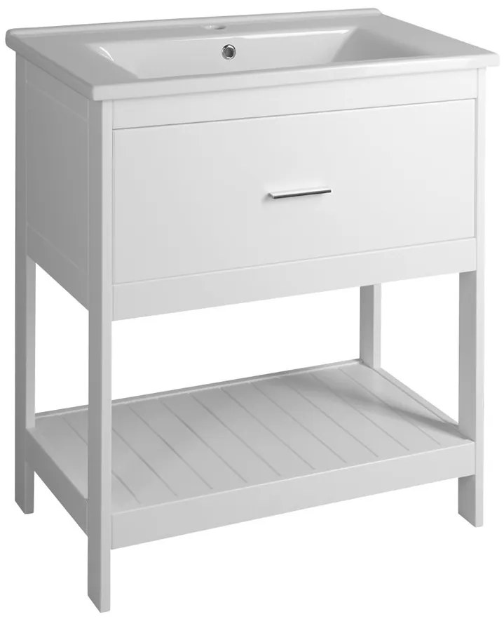 Aqualine Aqualine, ETIDE umývadlová skrinka 71,5x85x44 cm, matná biela, ET725