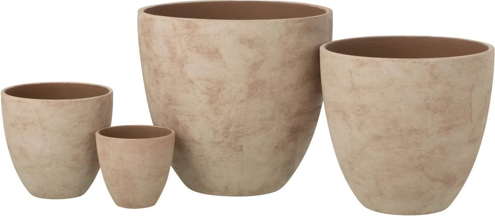 Béžový keramický obal na kvetináč Larigge M - Ø 20*19 cm