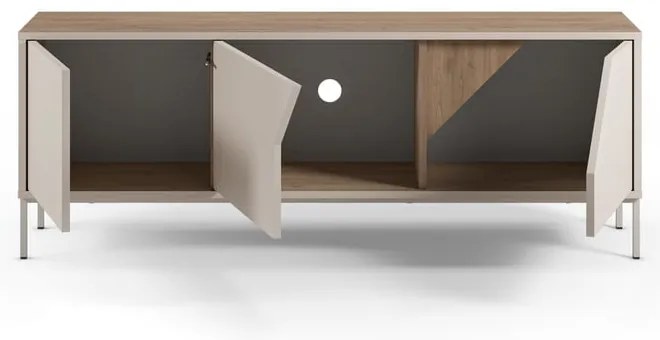 Komoda v dekore duba v krémovo-prírodnej farbe 150x55x35 cm Lilou – Marckeric