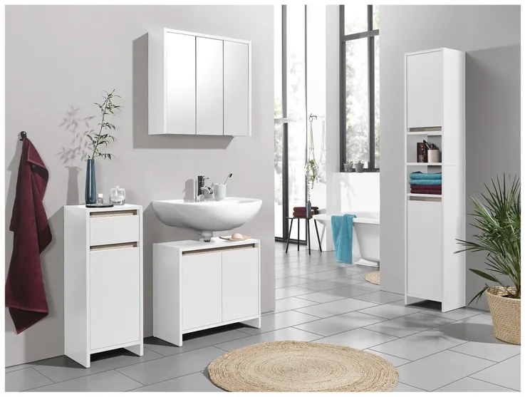 LIVARNO home Skrinka do kúpeľne Oslo, 32 x 180 x 28 cm, biela (100364826)