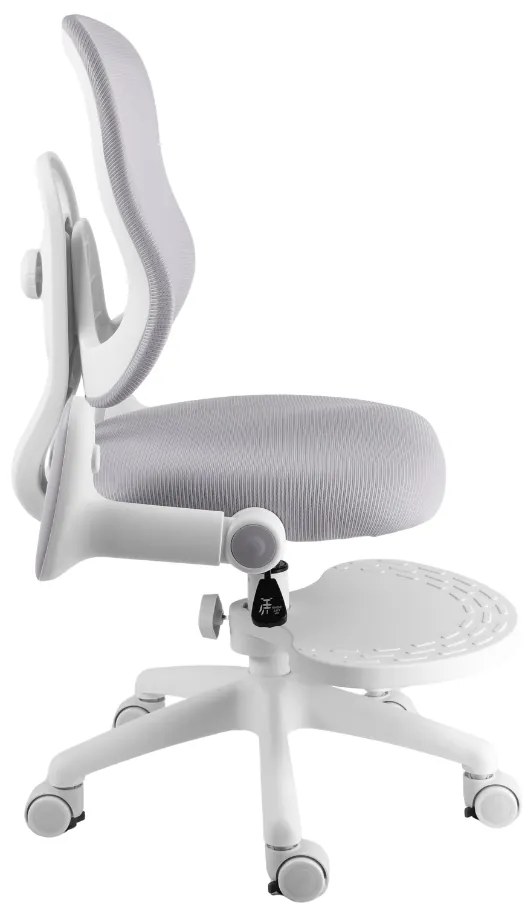 Detská rastúca stolička Neoseat MIKY — látka, sivá