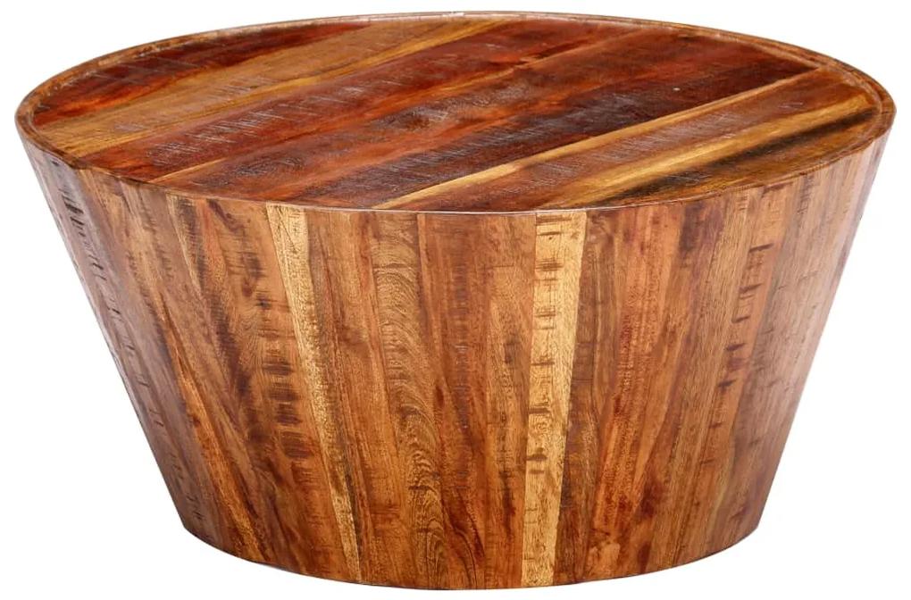 vidaXL Konferenčný stolík 65x65x33 cm masívne surové mangovníkové drevo