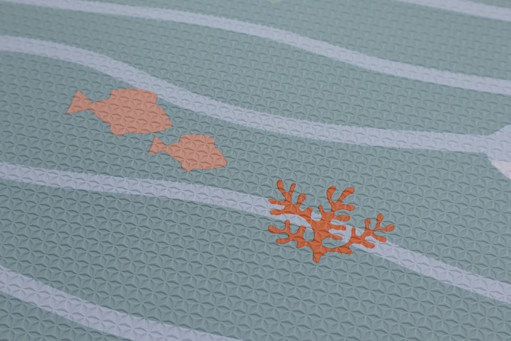 Little gem. carpets Detský penový koberec skladací obojstranný – na von aj na doma - 140x140 cm