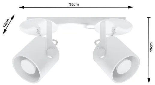 Bodové svietidlo LAROSA 2 2xGU10/40W/230V biela