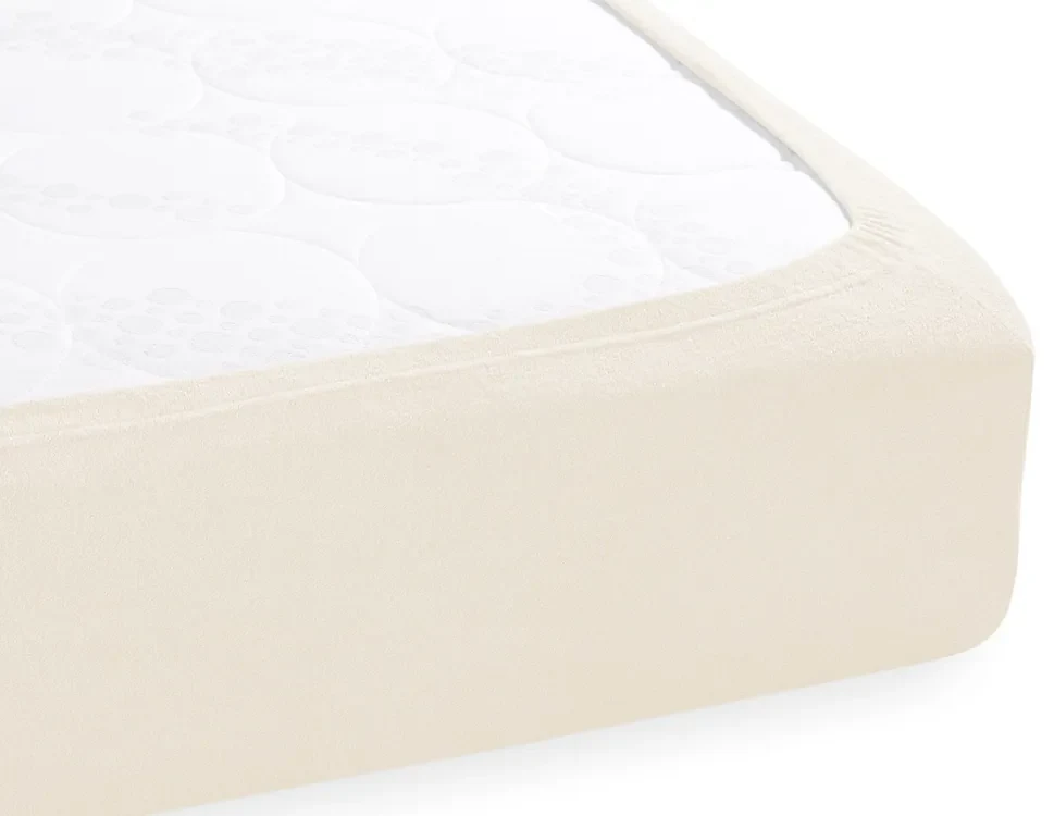 Froté napínacie prestieradlo na extra vysoký matrac FR-002 Smotanové 180 x 220 - výška 40 cm