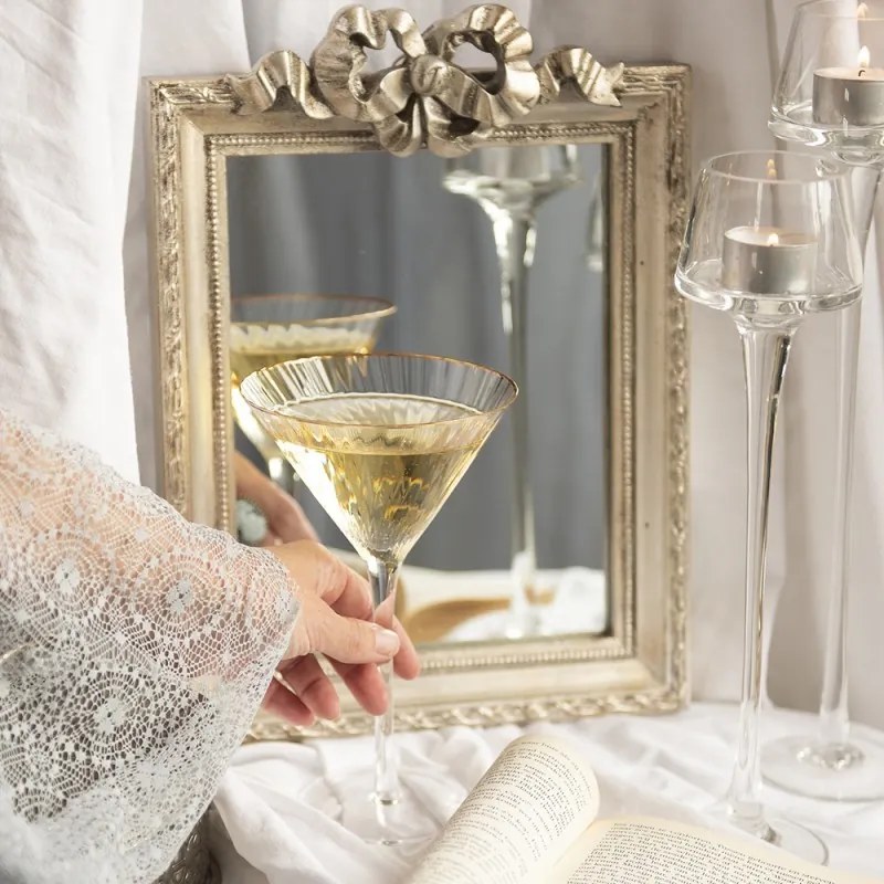 3ks sklenený čajový svietnik na úzke nohe (3 ks) - Ø 6 * 35 / Ø 6 * 30 / Ø 6 * 25 cm