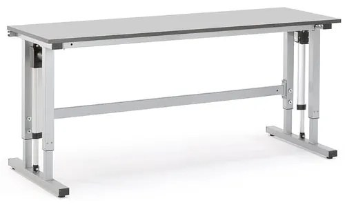 Výškovo nastaviteľný dielenský stôl MOTION, 2000x600 mm, nosnosť 300 kg