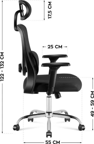 Kancelárska stolička Manager 3.2 Black