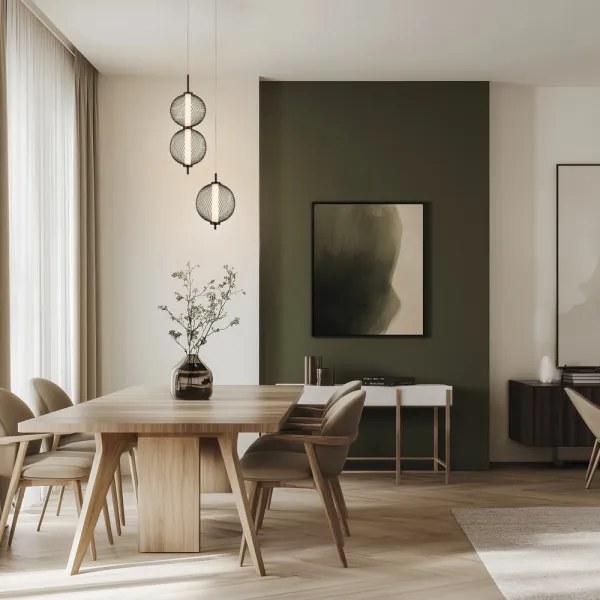 LED závesný luster na lanku PUMA LED/10W/230V pr. 20 cm čierny