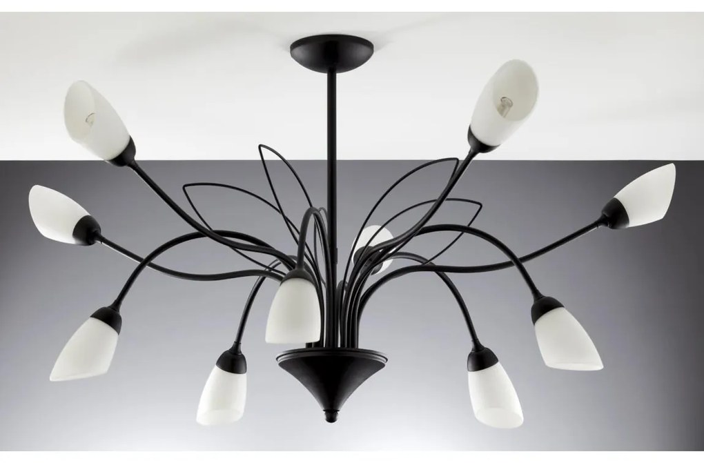 Jupiter 2056 - Luster na tyči GLORIOSA 10xG9/14W/230V čierna